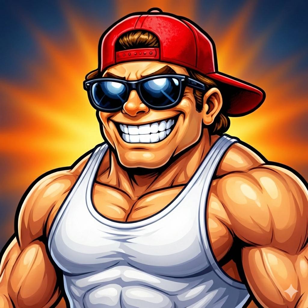 Johnny Pump Iron male character art